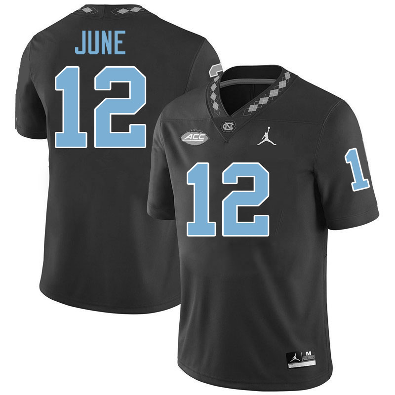 #12 Demon June North Carolina Tar Heels Jerseys,Apparels,Uniforms Stitched-Black